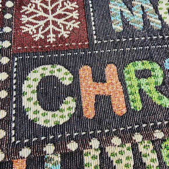 Merry Christmas Set Of 4 Tapestry Kitchen Dining Table Placemats 18x12 Sparkles - Picture 8 of 8